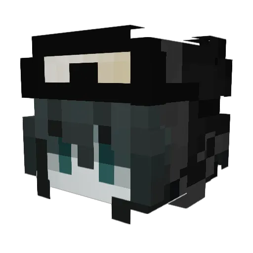 LIrun1 Minecraft avatar head, 3D render