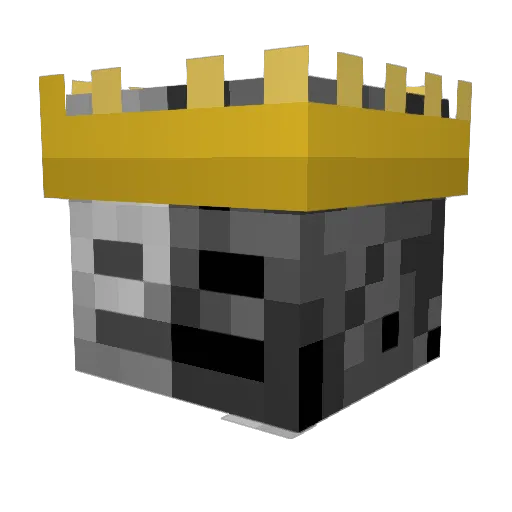 LJ0010 Minecraft avatar head, 3D render