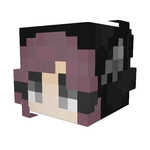 LJ0614 Minecraft avatar head, 3D render