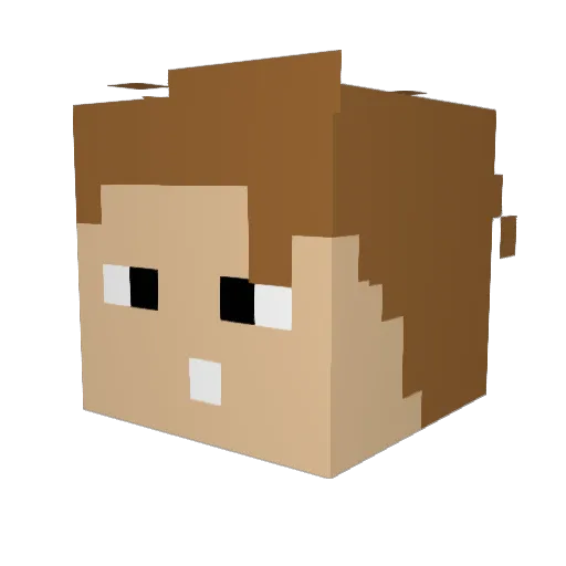 LJBIII Minecraft avatar head, 3D render