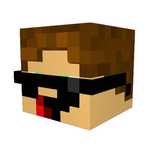 LJB_Jack Minecraft avatar head, 3D render