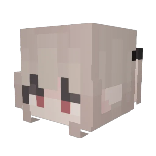 LJCharms Minecraft avatar head, 3D render