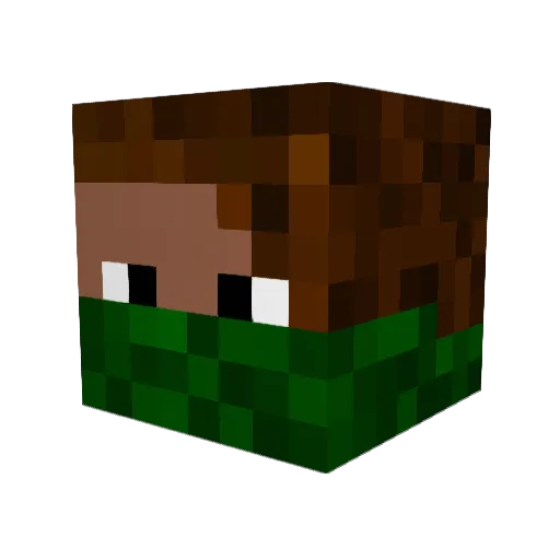 LJDCool Minecraft avatar head, 3D render