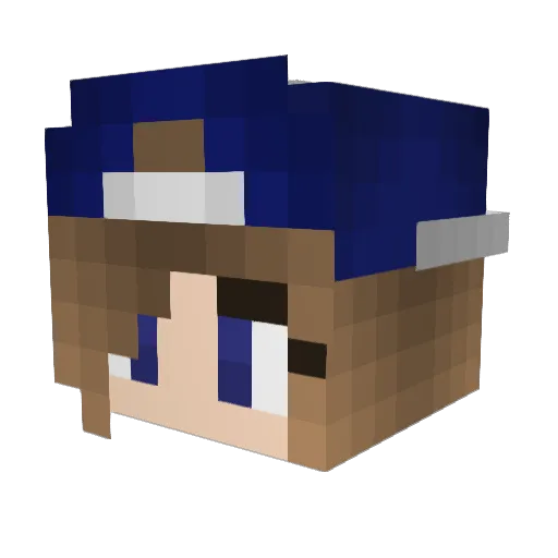 LJDH_D12 Minecraft avatar head, 3D render