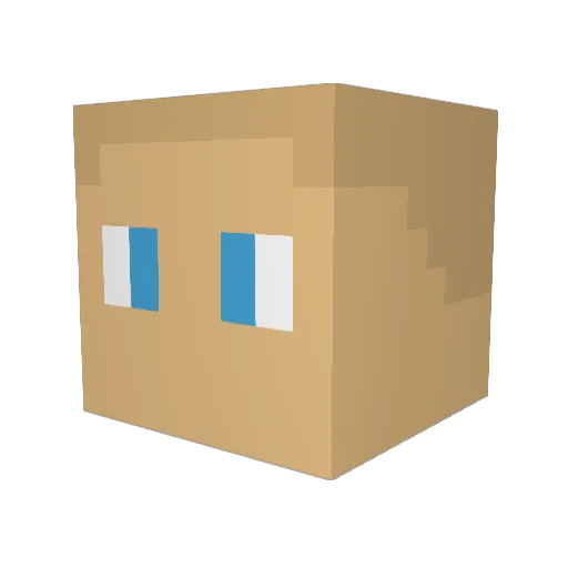LJDTV Minecraft avatar head, 3D render