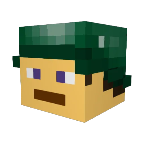 LJO101 Minecraft avatar head, 3D render