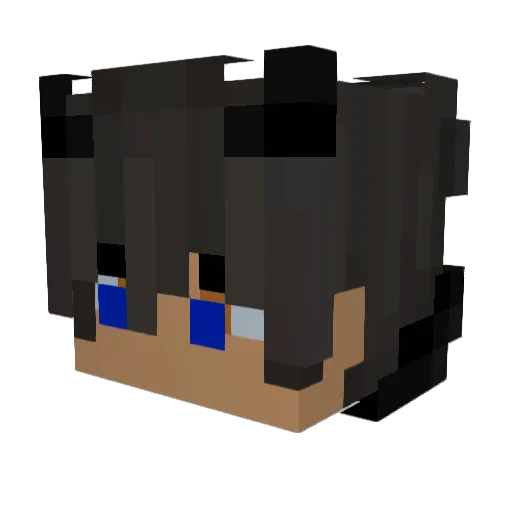 LJP_455 Minecraft avatar head, 3D render