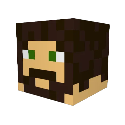 LJREX07 Minecraft avatar head, 3D render