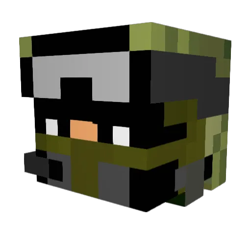 LJTP1 Minecraft avatar head, 3D render