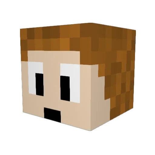 LJ_Games Minecraft avatar head, 3D render