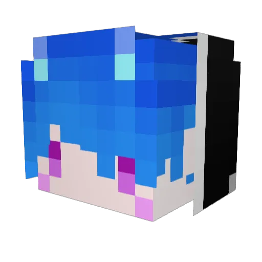 LJ_Sans Minecraft avatar head, 3D render