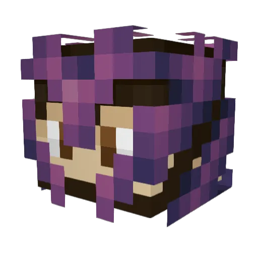 LJ_Smooth Minecraft avatar head, 3D render