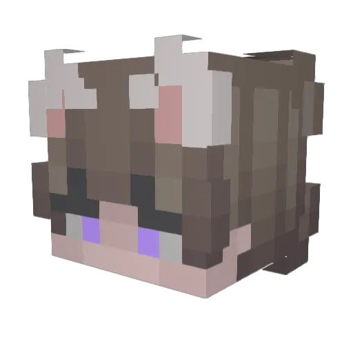 LK20009 Minecraft avatar head, 3D render