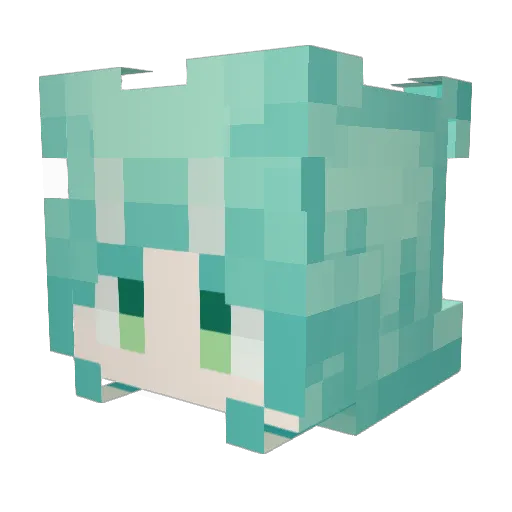 LK200 Minecraft avatar head, 3D render