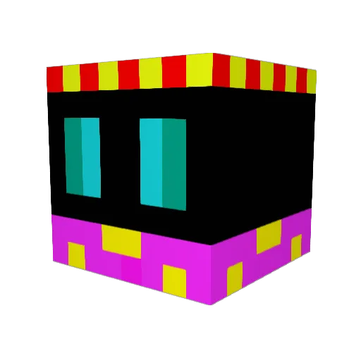 LK974 Minecraft avatar head, 3D render