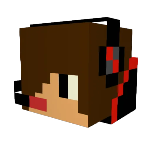LKBBB Minecraft avatar head, 3D render