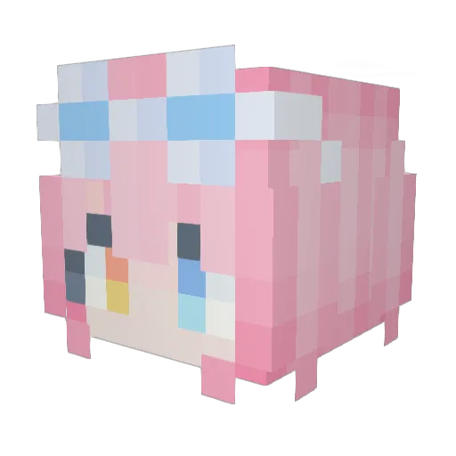 LKC520 Minecraft avatar head, 3D render