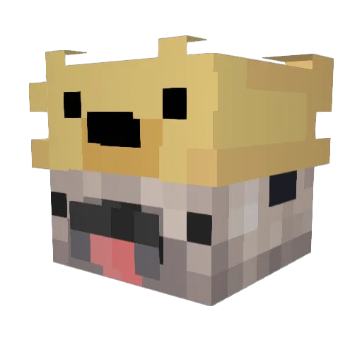 LKID4466 Minecraft avatar head, 3D render