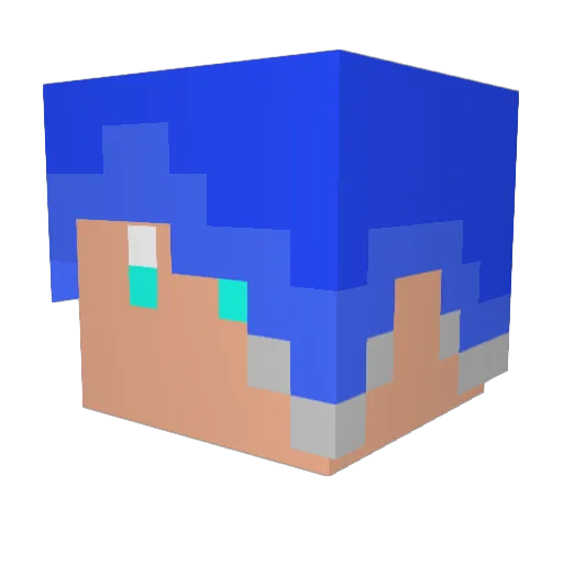 LKJ_dot2_Y8 Minecraft avatar head, 3D render