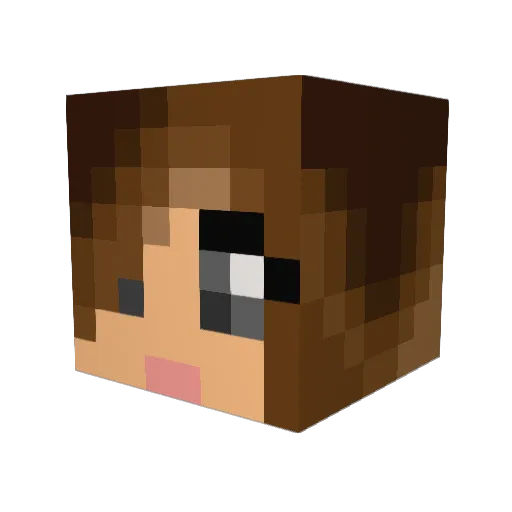 LKK254 Minecraft avatar head, 3D render
