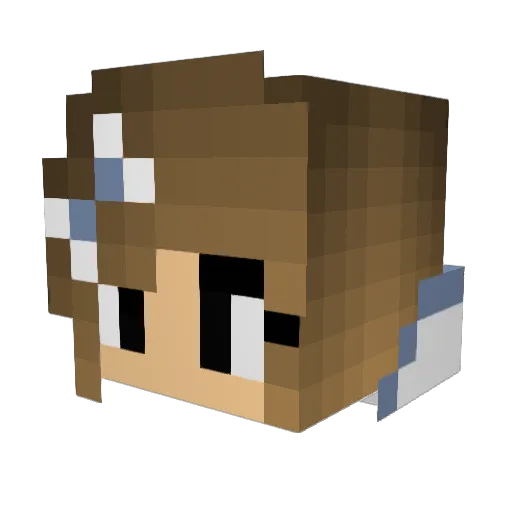 LKKP Minecraft avatar head, 3D render