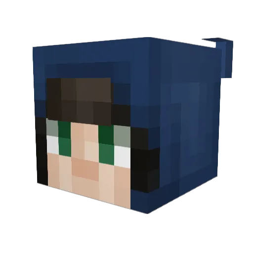 LKLK9400 Minecraft avatar head, 3D render