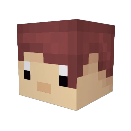 LKV2 Minecraft avatar head, 3D render