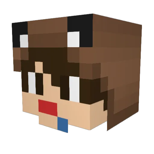 LKVGD Minecraft avatar head, 3D render
