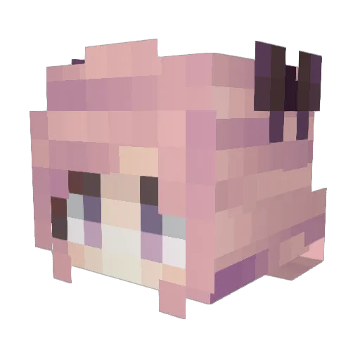 LKXDCC Minecraft avatar head, 3D render