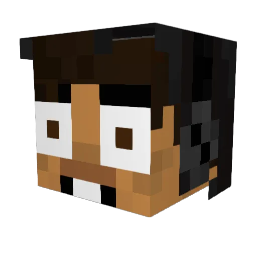 LKZShort Minecraft avatar head, 3D render