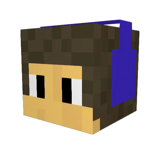 LKliminha Minecraft avatar head, 3D render