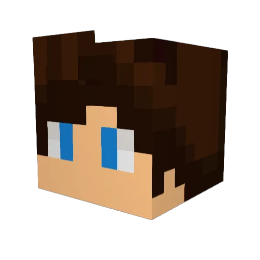 LL3S Minecraft avatar head, 3D render