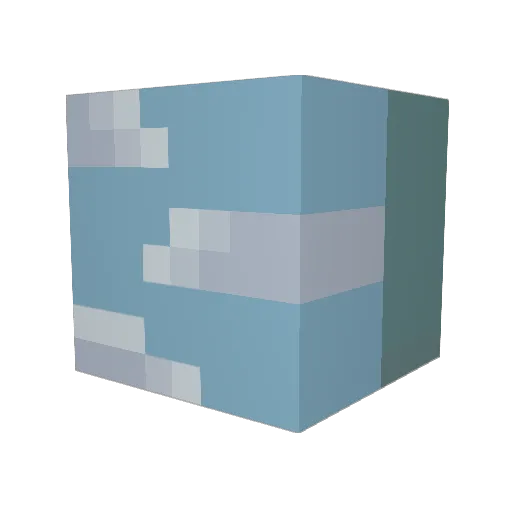 LLAMA0311 Minecraft avatar head, 3D render