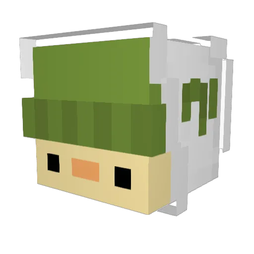 LLAMASY Minecraft avatar head, 3D render