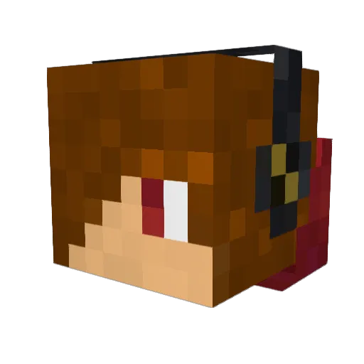 LLCOOLCHAY Minecraft avatar head, 3D render