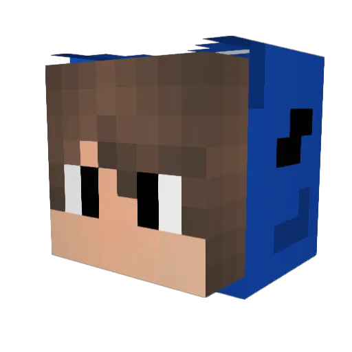 LLGAMER_s Minecraft avatar head, 3D render