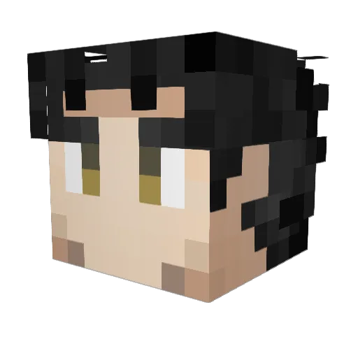 LLHolmes Minecraft avatar head, 3D render