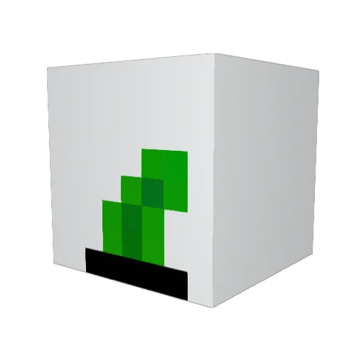LLHzzzz Minecraft avatar head, 3D render