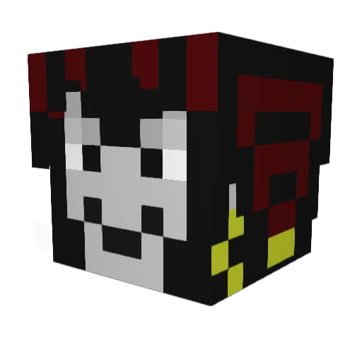 LLIYT_34 Minecraft avatar head, 3D render