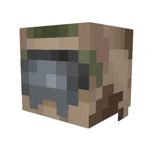 LLJKotaru Minecraft avatar head, 3D render