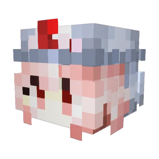 LLLGR Minecraft avatar head, 3D render