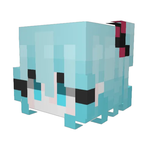 LLLLLLEEEOOO Minecraft avatar head, 3D render