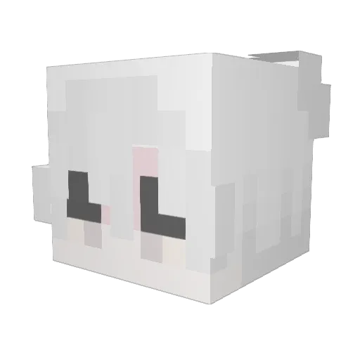 LLLLLONG Minecraft avatar head, 3D render