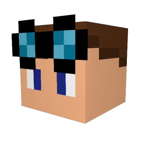 LLLLL_M Minecraft avatar head, 3D render