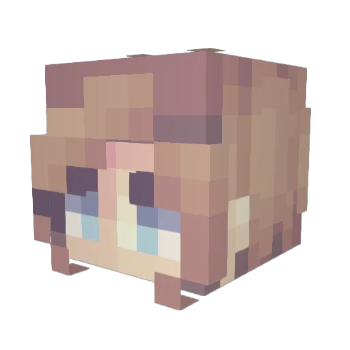 LLLLightning Minecraft avatar head, 3D render