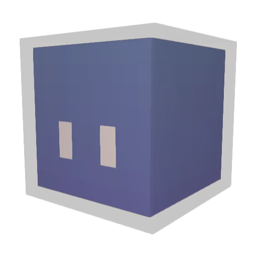 LLL_1624 Minecraft avatar head, 3D render