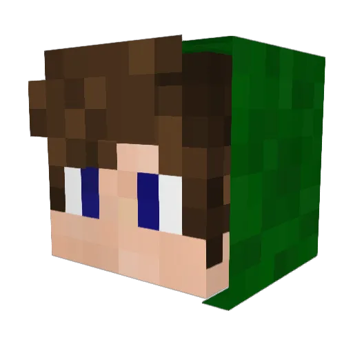 LLLyrken Minecraft avatar head, 3D render