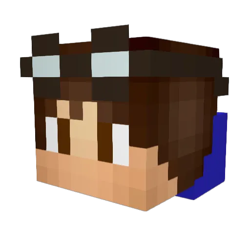 LLOOR Minecraft avatar head, 3D render