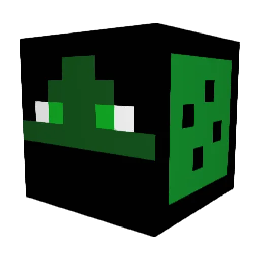LLS321 Minecraft avatar head, 3D render