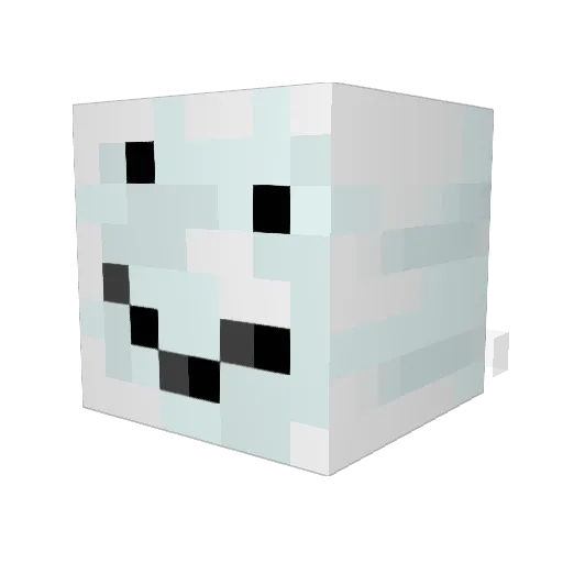 LLSALL Minecraft avatar head, 3D render